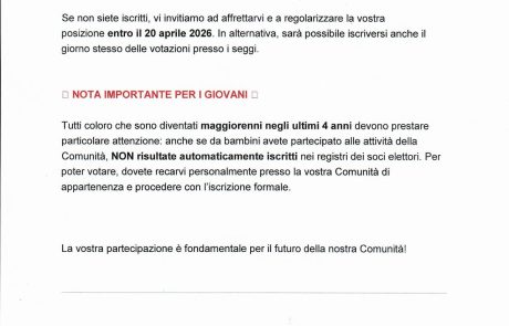 Invito a candidarsi per le Elezioni della Comunità 2026