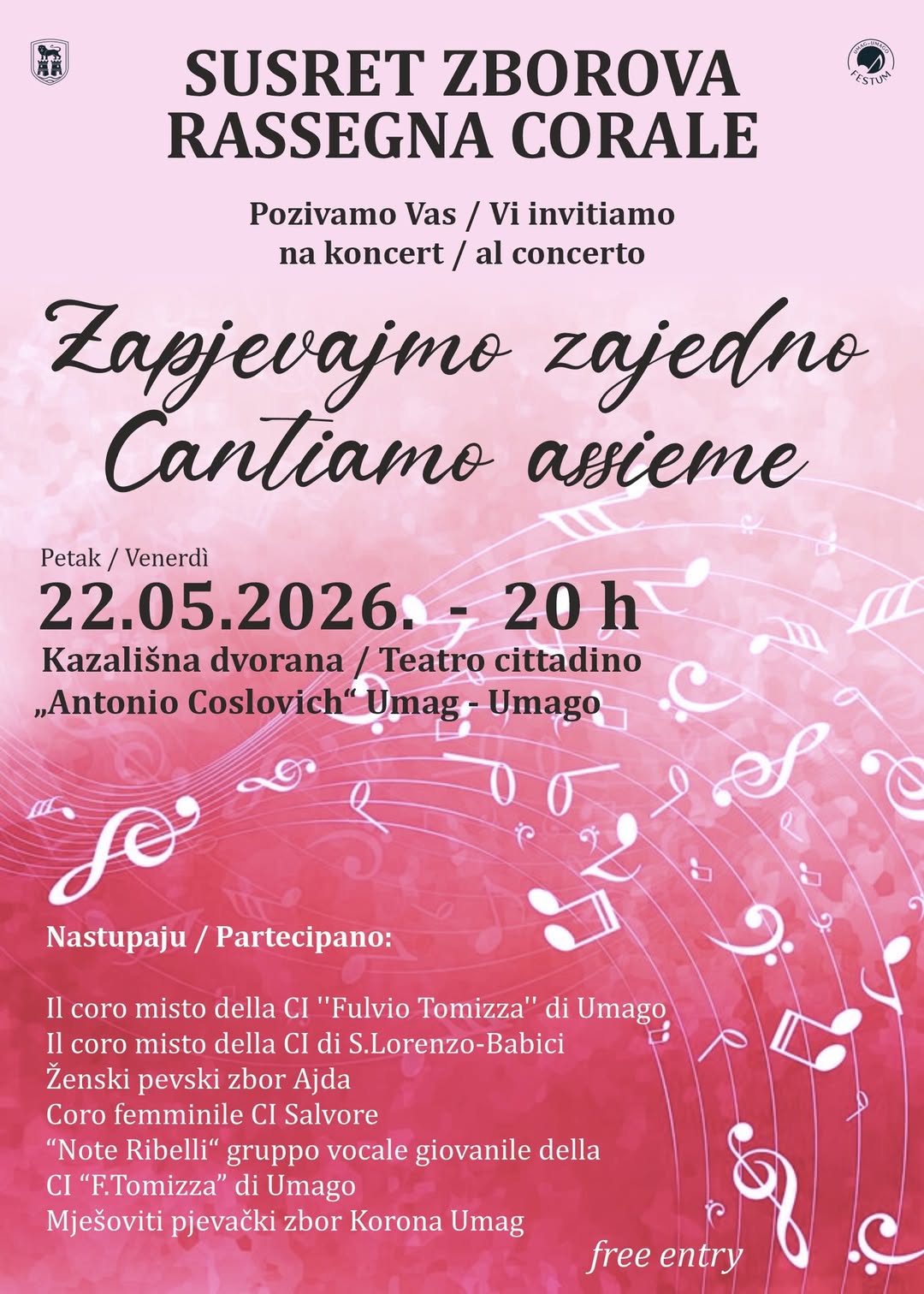 Rassegna corale "Cantiamo assieme" - 22/05/2026