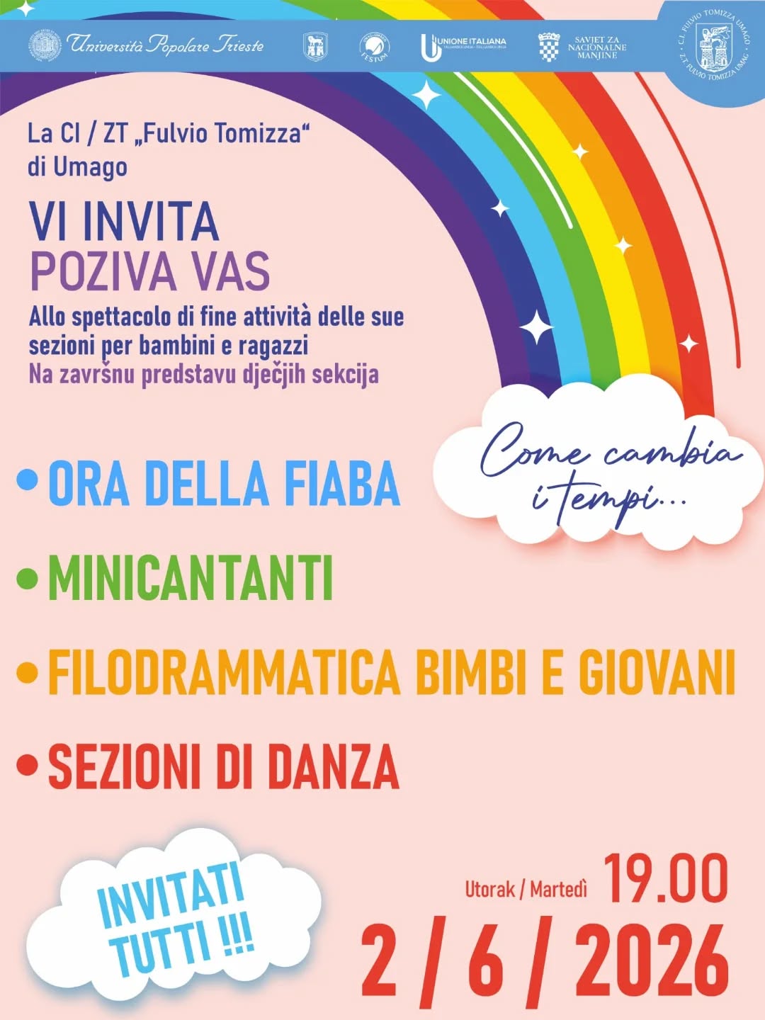 Spettacolo di fine attività delle sezioni per bambini e ragazzi