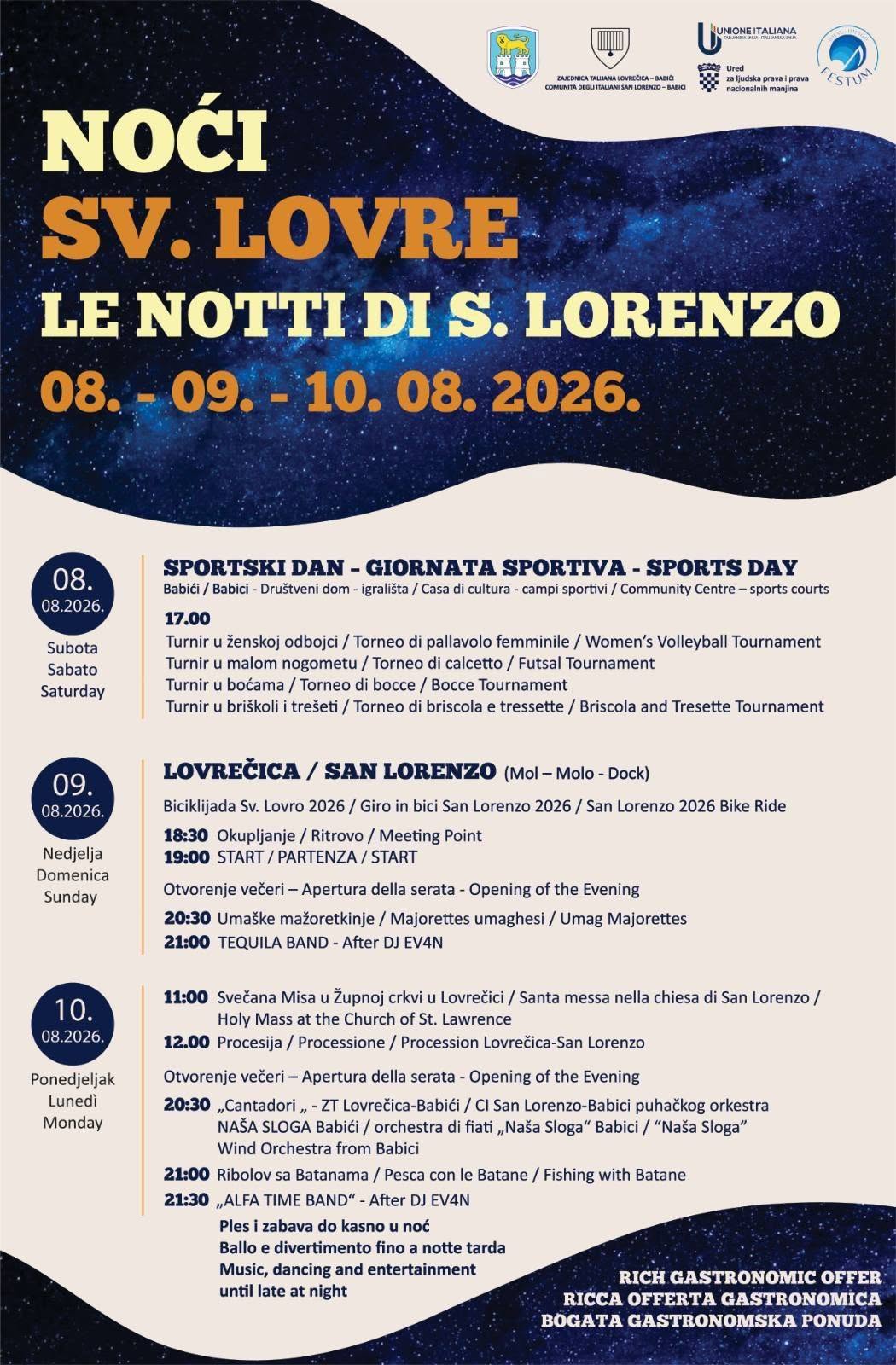 Le Notti di San Lorenzo - 08/08/2026 - 10/08/2026