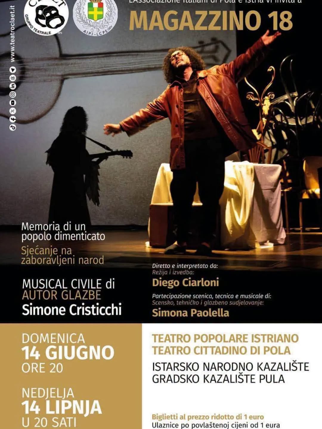 "Magazzino 18" a Pola: 14 giugno 2026