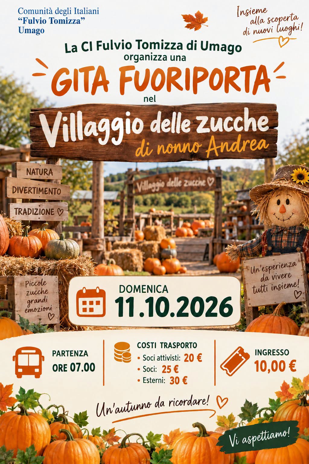 Gita fuoriporta al Villaggio delle Zucche – 11/10/2026